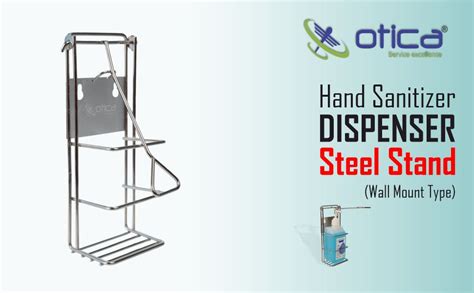 OTICA Hand Sanitizer Dispenser Stand Wall Mount Type Stainless Steel ...