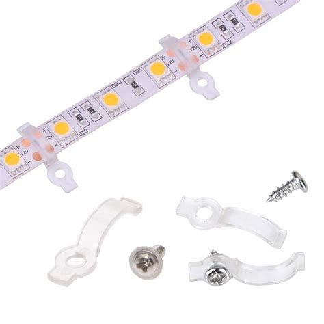 Buy MSDUSA 100 Pack LED Strip Light Mounting Brackets,Fixing Clips with ...