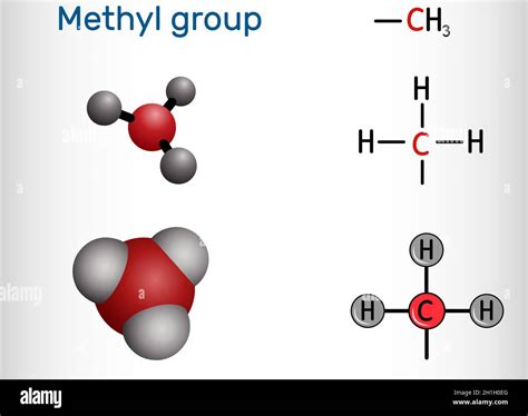 Methyl group (Me), CH3. It is alkyl functional group, structural unit ...