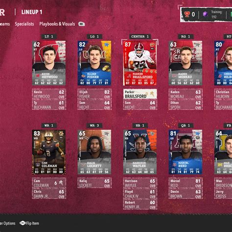 CFB 26 Ultimate Team Lineup Management - EA Sports