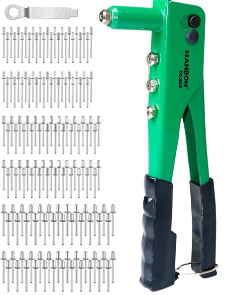 Homdum Non Slip 10" Rivet Gun and Rivets, Riveter Nail Gun, Pop Riveter ...