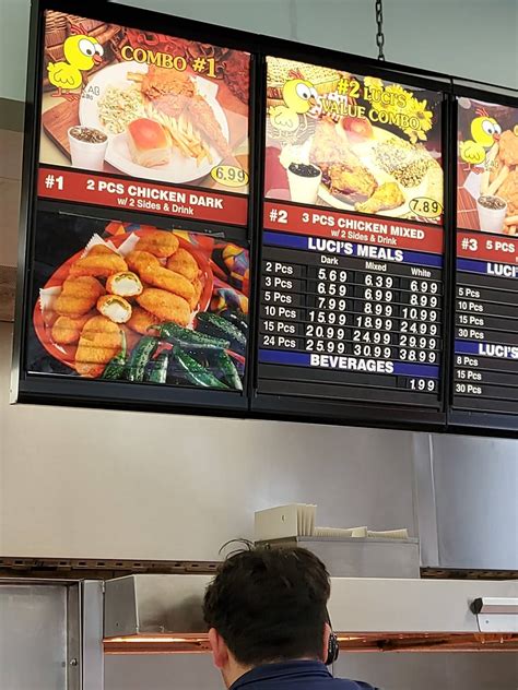 Menu at Luci's Chicken & Rice restaurant, Arlington