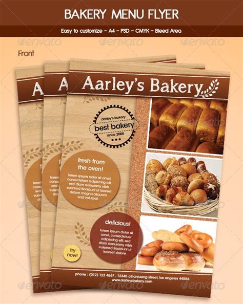 Bakery Menu Design 的图像结果