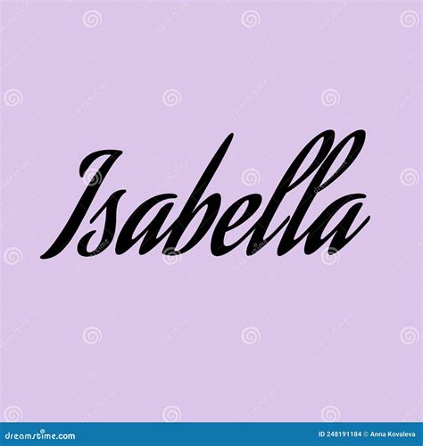 Name Isabella In Various Retro Graphic Design Elements, Set Of Vector ...