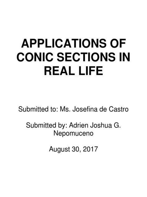 Conic Sections Real Life 的图像结果