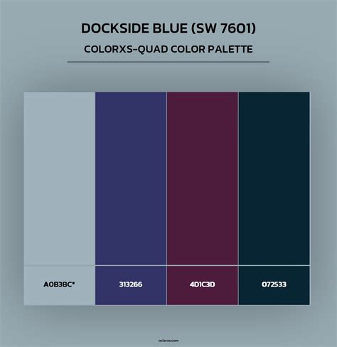 Sherwin Williams Dockside Blue (SW 7601) Paint coordinating colors and ...