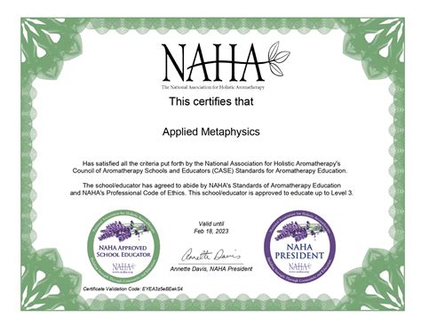 Certified Clinical Aromatherapy - NAHA Singapore | Applied Metaphysics