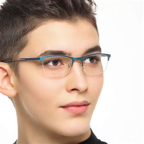 Buy Green Half Rim Rectangle Vincent Chase SLEEK STEEL VC E13400-C6 ...