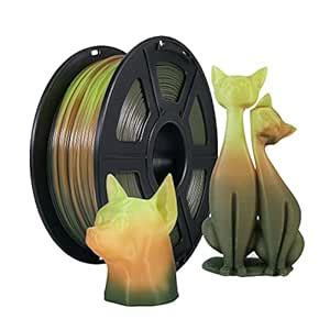 SHANHUI 3D Printer PETG Filament, Glow in The Dark Green, Tri Color ...