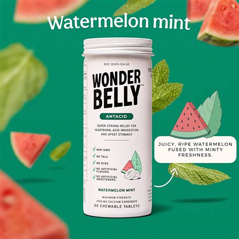 Buy Wonderbelly Antacid Chewable Tablets - Maximum Strength Calcium ...