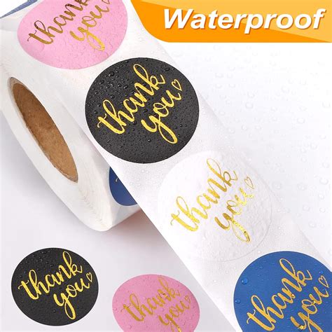 Buy 800Pcs Thank You Stickers 1.5, 4-Color Thank You Stickers Roll ...
