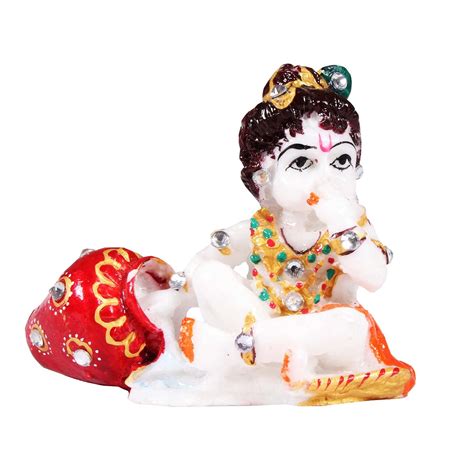 Buy GR Art&Craft Hand Carved Baby Krishna Resin Sculpture Lord Krishna ...
