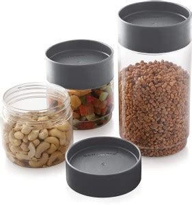 Ez-trends Glass Grocery Container - 640 ml, 320 ml, 320 ml Price in ...