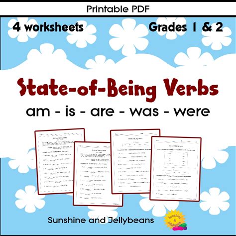 State-of-Being Verbs BUNDLE - am-is-are-was-were - Grades 1-2 - CCSS ...