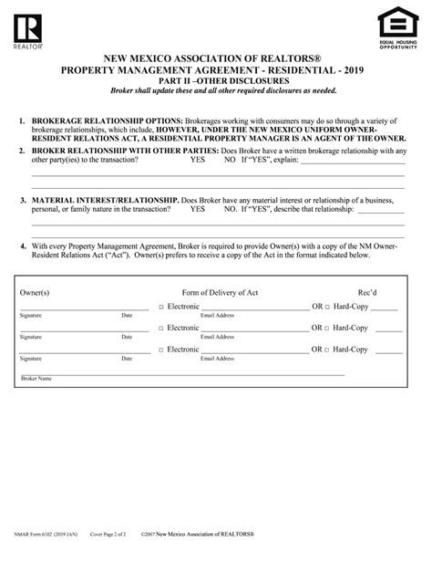 Fillable Online New Mexico Property Management Agreement Sample 1 Fax ...