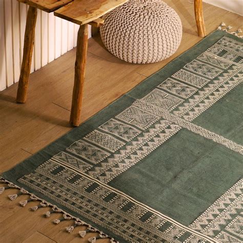 Peepul Tree Jaipuri Handprinted Cotton Rugs for Living Room | Modern ...