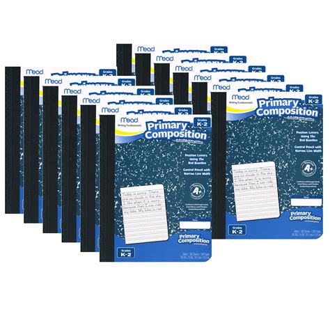 Mead® Primary Composition Book, Full Page Ruled, Grades K-2, Pack of 12 ...