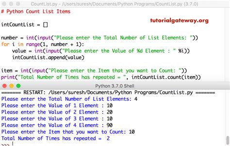 Python count List Items