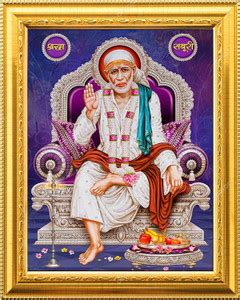 NDFRAME Sai baba photo Gold frame Religious Frame Price in India - Buy ...