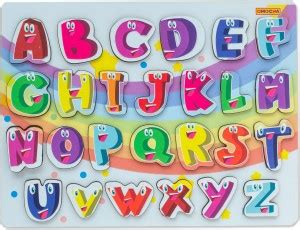 Omocha Chunky Puzzle - English Alphabets Wooden Learning Preschool ...