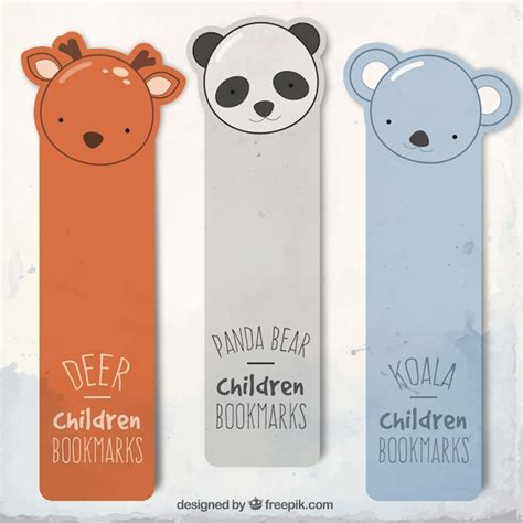 Animal bookmarks | Free Vector