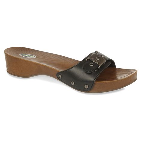 Dr. Scholls Womens Classic Slide Sandals, Black, Size 5.0 : Amazon.in ...