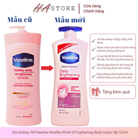 Sữa Dưỡng Thể Vaseline Healthy White UV Lightening Body Lotion Mỹ 725ml – H.A Store – Skin ...