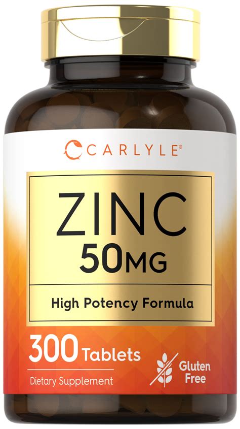 Suplemento Carlyle Zinc 50 mg de gluconato de zinc 300 tabletas | Bodega Aurrera en línea