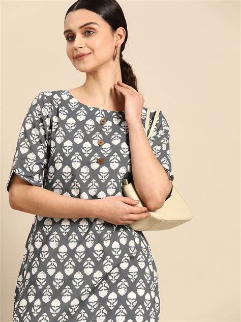 Anouk Floral Print Kurta with Trousers - Price History