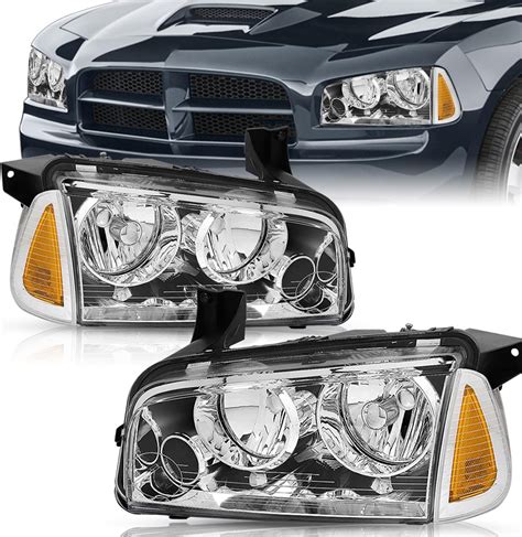 Amazon.com: TUSDAR Halogen 4Pcs Headlight Assembly Set Replacement for ...