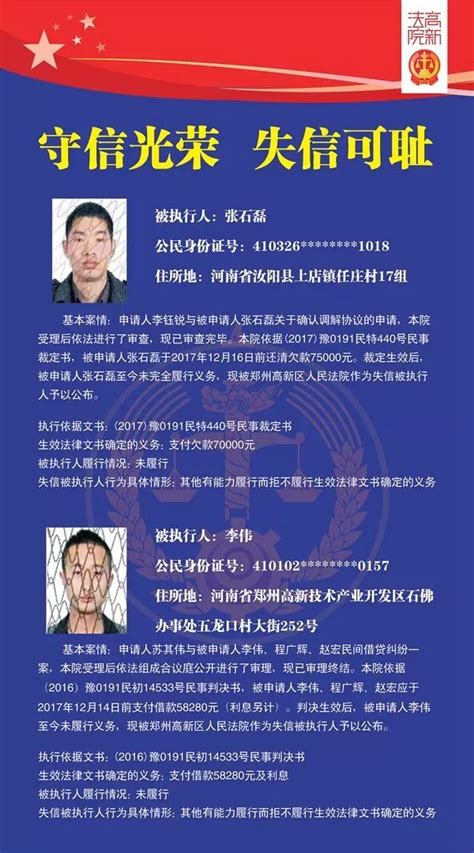 河南老赖名单查询网站2019, 河南所有法院老赖黑名单查询系统