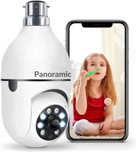 Buy Panoramic Light Bulb Security Camera, 4mp Light Bulb Camera WiFi ...