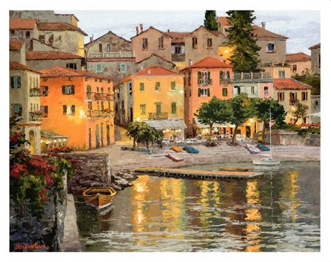 Dusk Reflections Lake Como by Erin Dertner - 24 X 30 Inches (Art Print ...