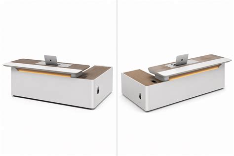 Luxury Executive Office Desk with Side Unit | Modern MDF Laminate ...