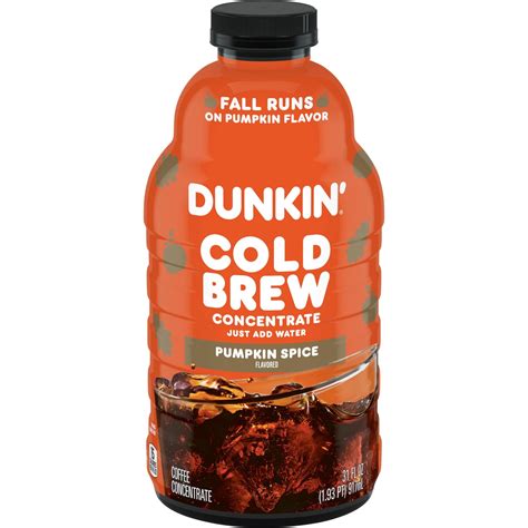 Dunkin’ Pumpkin Spice Flavored Cold Brew Coffee Concentrate, 31 Oz ...