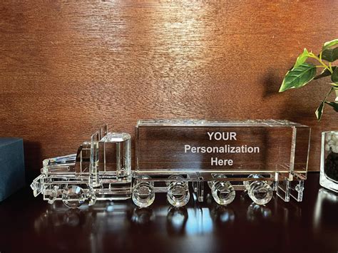 Crystal Semi Truck Figurine, Award, 18-wheeler, 3 Sizes Available ...