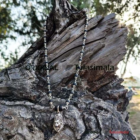 Narasimha Locket Pure Silver Locket Mala with Original Tulsi Super Fine ...