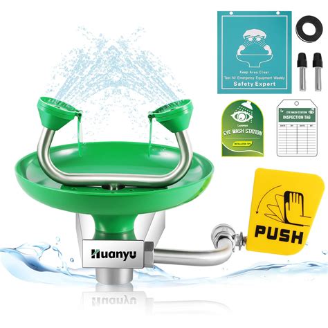 Snapklik.com : Huanyu Emergency Eye Wash Station Wall Mounted Eyewash ...