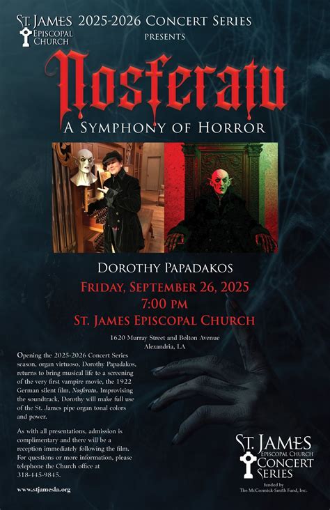 St. James Episcopal Church Concert Series presents Nosferatu: A ...