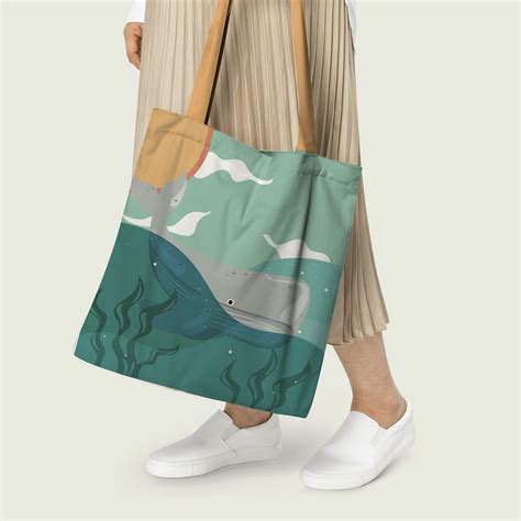 Ocean Theme Tote Bag – The Purple Tree
