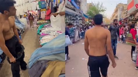 VIDEO: Half-Naked Man Walks Into Delhi's Sarojini Nagar Market To Make ...