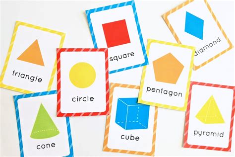 Free printable shape flashcards + 11 creative ways to use them - The Many Little Joys