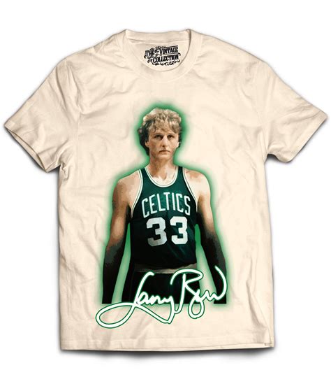Larry Bird Tribute Vintage Shirt: Front/Back (White) – The Retro Collection