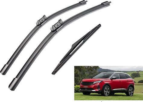 Amazon.com: LECTY Windshield Wiper Blades Front Rear Wiper Blades for Peugeot 3008 MK2 2017-2021 ...