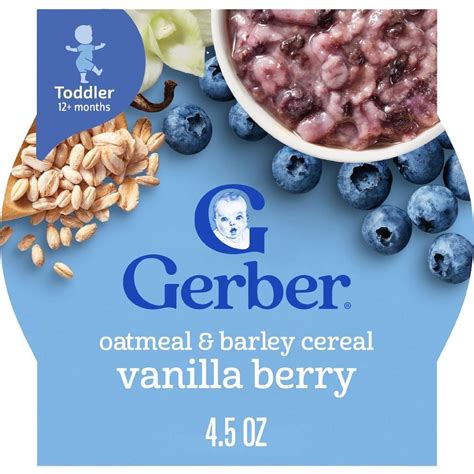 Gerber Oatmeal & Barley - Vanilla Berry Cereal - Shop Baby food at H-E-B