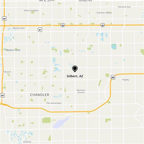 Mapa De Chandler Gilbert-arizona