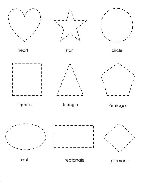 Printable shape tracing worksheet learning practice worksheet – Artofit