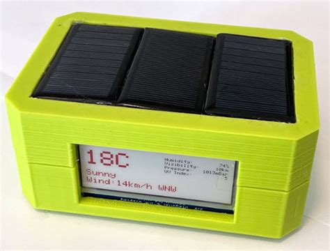 Solar-Powered E-Ink Arduino Weather Station Build