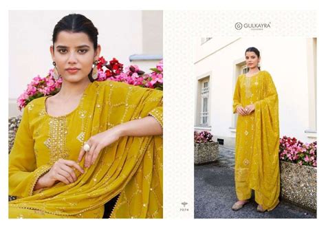Aashirwad Gulkayra Magic Georgette With Embroidery Work Salwar Suits ...