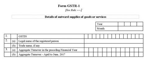 GSTR-1 Return Format in PDF - LegalWiz.in